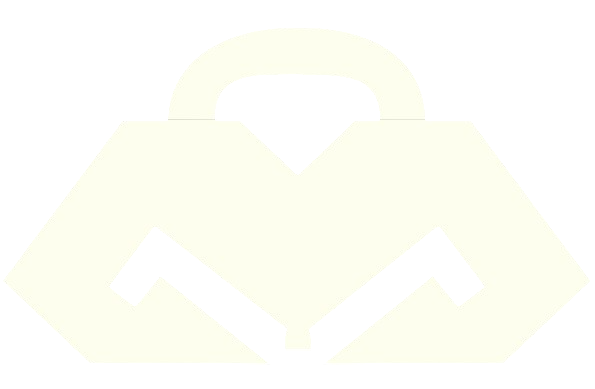 Logotipo en forma de bolsa de compra de color crema con diseño 