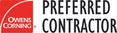 The logo for Owens Corning as a preferred contractor