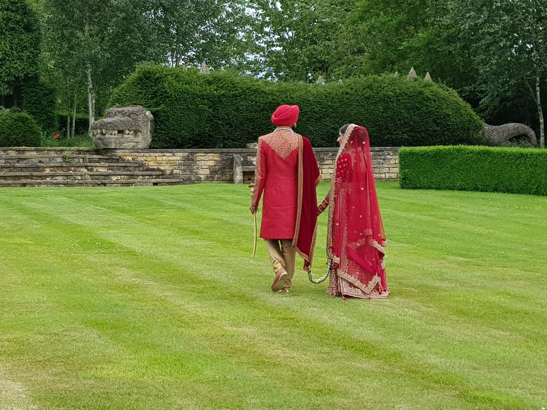 Ladywood Estate Asian Wedding Bride & Groom