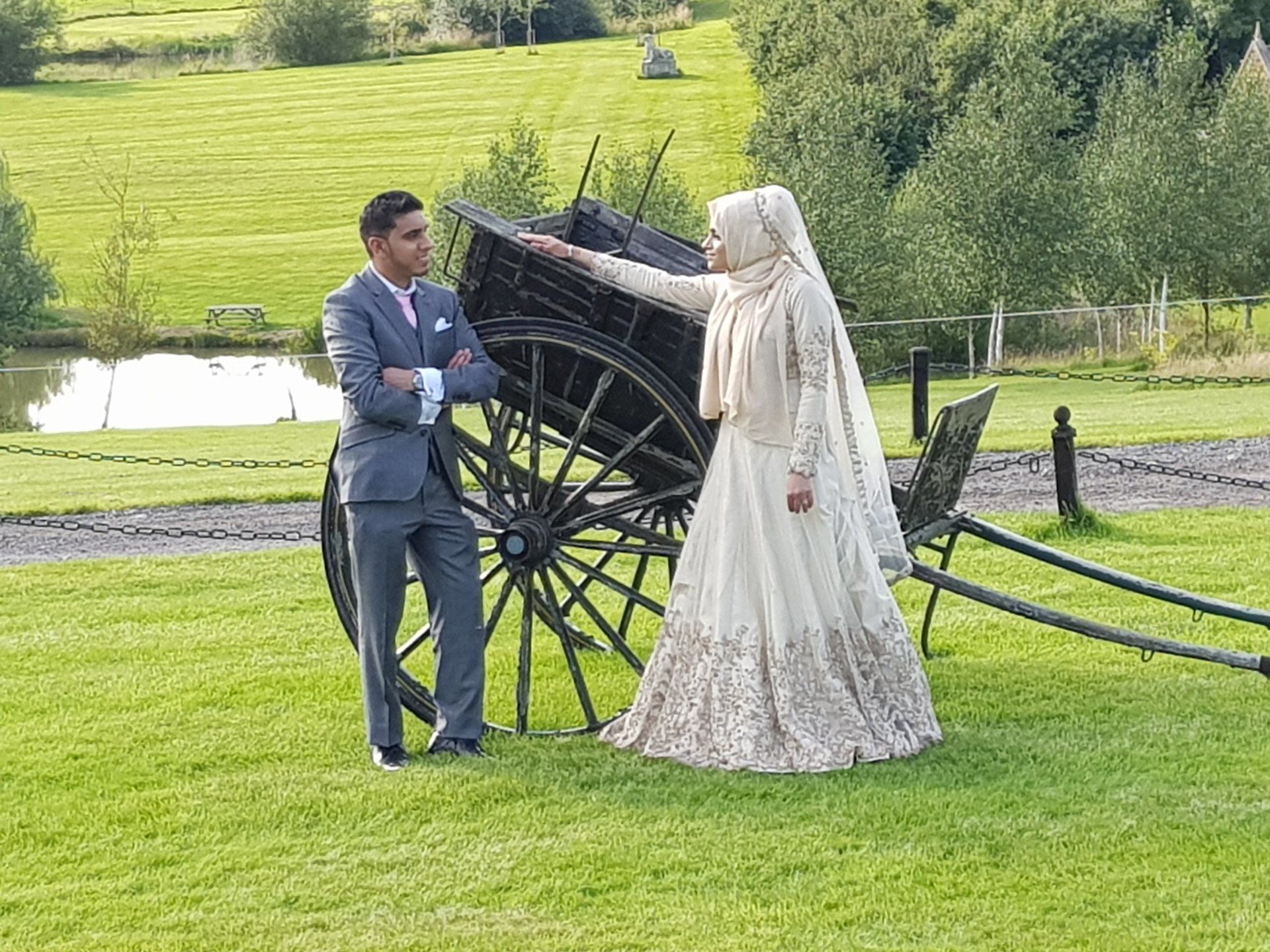 Ladywood Estate Asian Wedding Bride & Groom