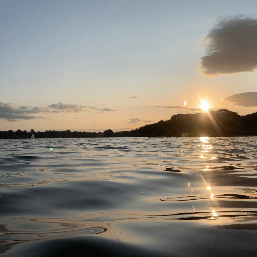 Canoe Wales Lake Sunset