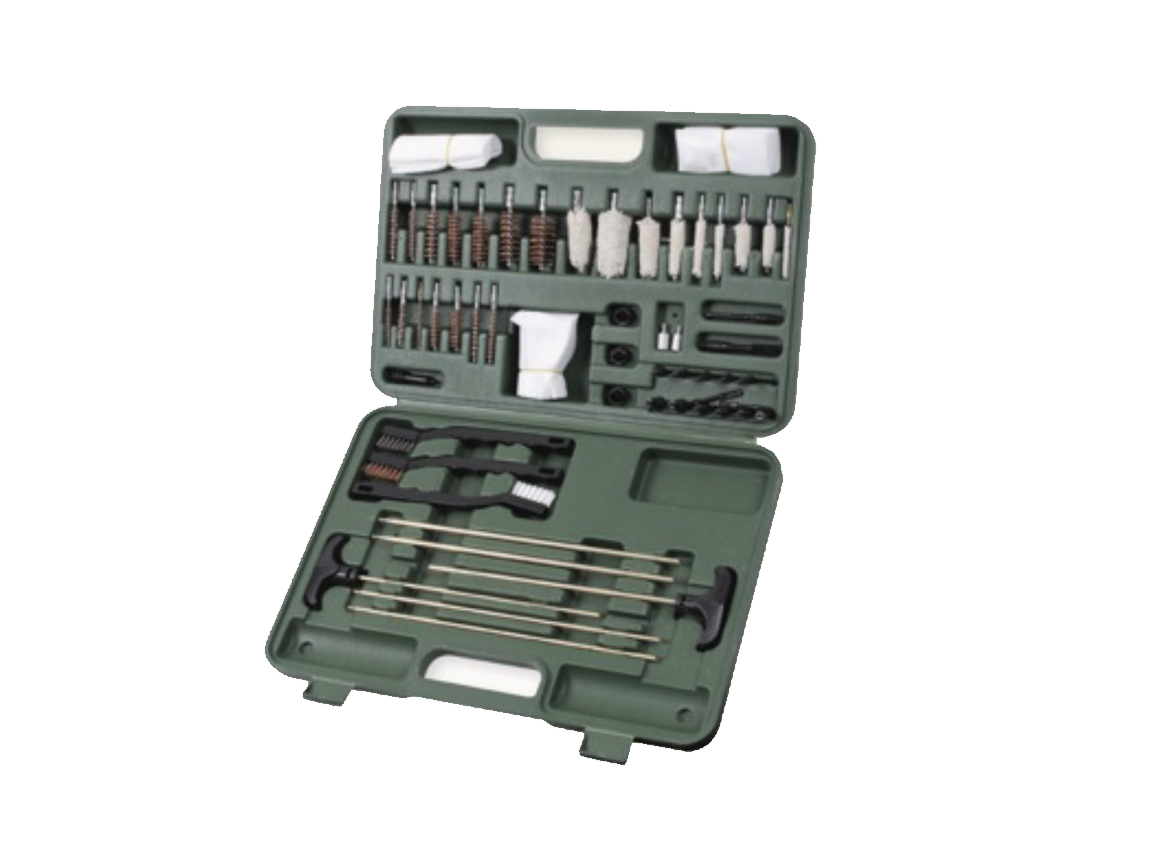 Binoculars, knife, compass, magnifying glass, and pocket watch on a wooden surface.