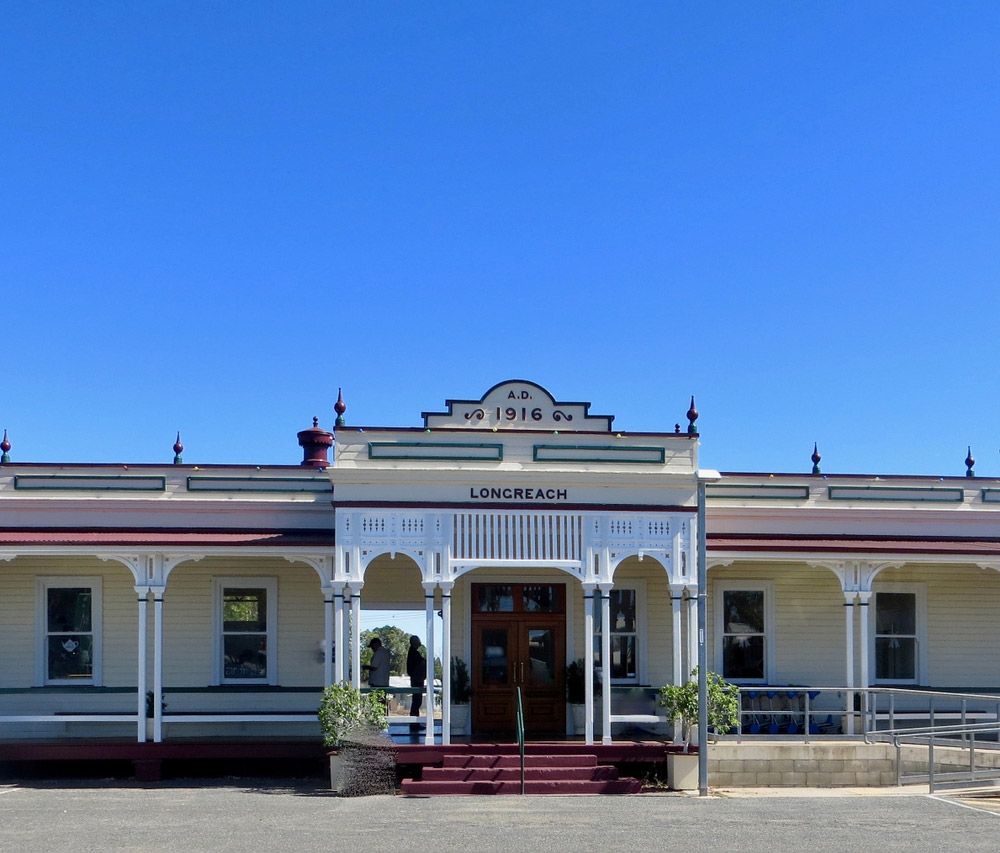 A Building With The Name Longreach On It — Professional Security Guards in Longreach, QLD