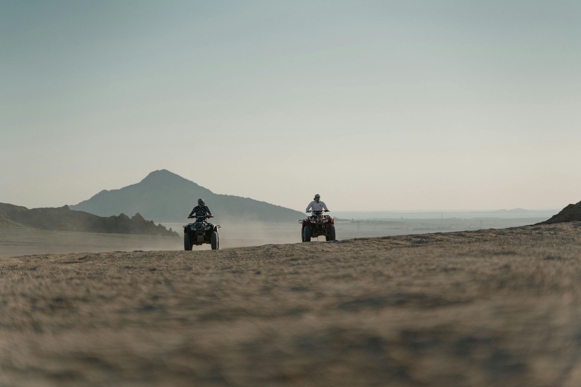 Riders on ATVs