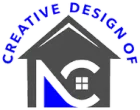 A logo for a company called Creative Design of a House.
