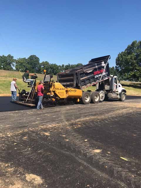Gallery General Seeding — Company Staffs on Paving Truck  in Paducah, KY