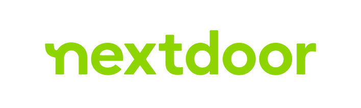 A green nextdoor logo on a white background
