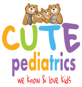 a logo for cute pediatrics we know and love kids