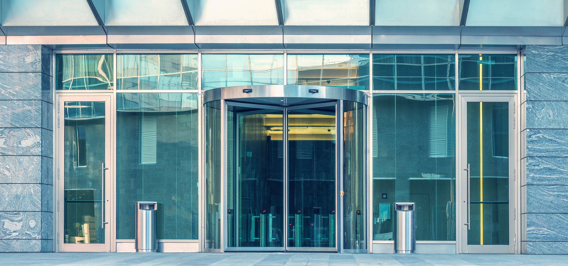 Glass Shop — Entrance of the Modern Building in Pleasanton, CA