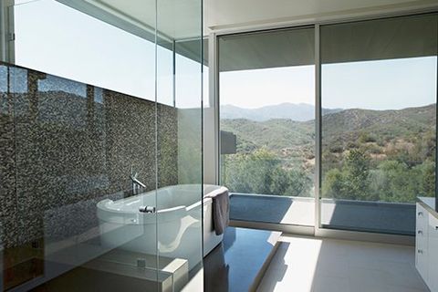 Residential Glass Installation — Glass Door of Bathroom in Pleasanton, CA