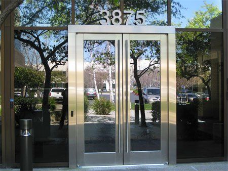 Glass Store — Door with Metal Frame and Glass in Pleasanton, CA