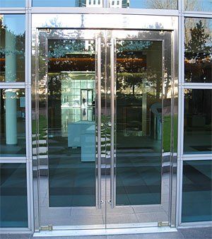 Glass Services — Glass Doors with Metal Frame in Pleasanton, CA