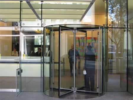 CA — Guards Inside Commercial Building with Rotating Glass Door in Pleasanton, CA