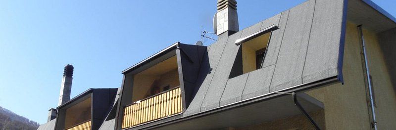 vista del tetto di una casa