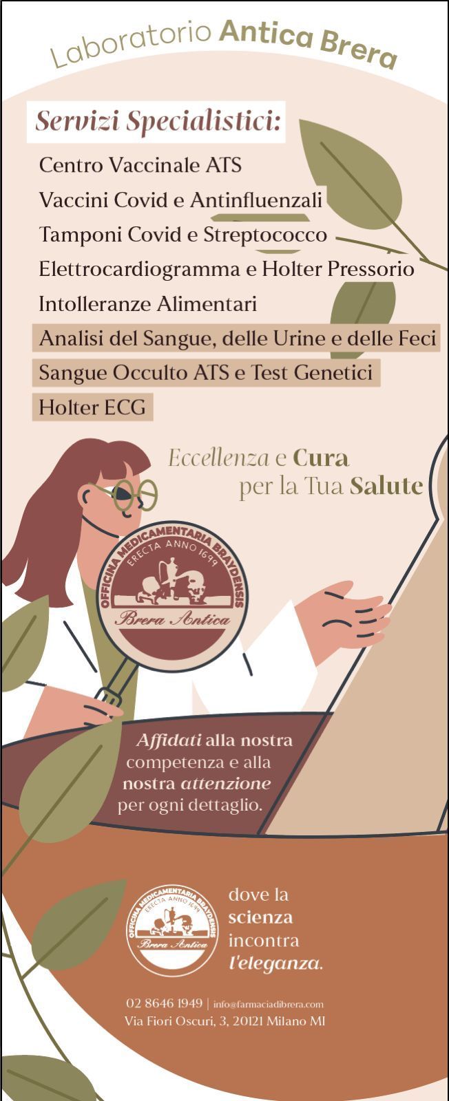 Antica Farmacia Brera Milano prenotazioni