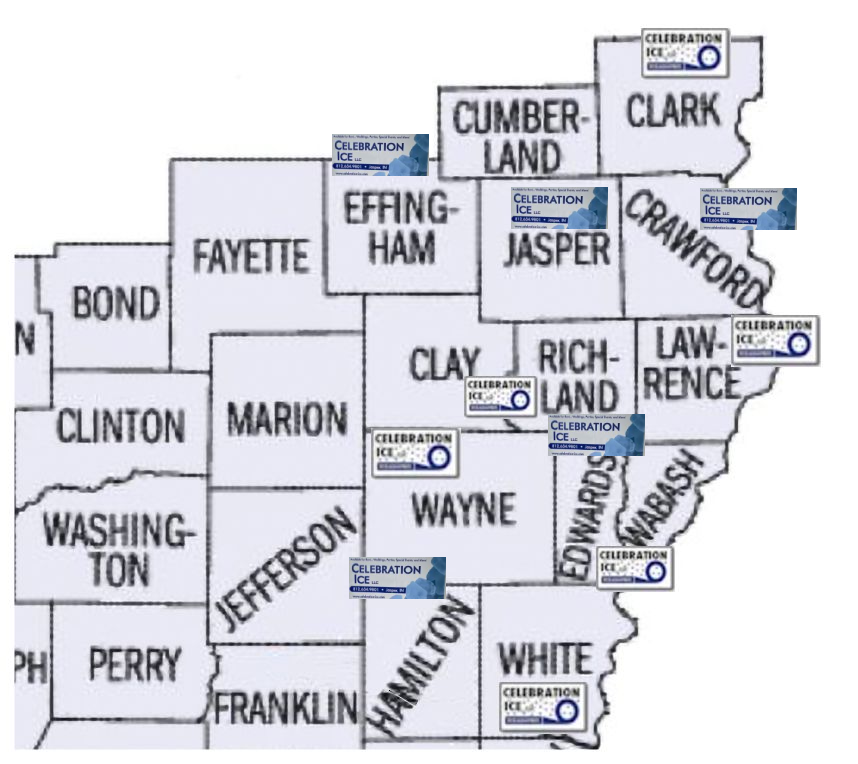 Hancock Ice Delivery — Service Map For Illinois In Jasper, IN