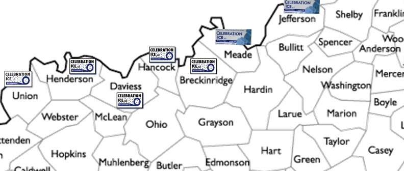 Knox Ice Delivery — Service Map For Kentucky In Jasper, IN