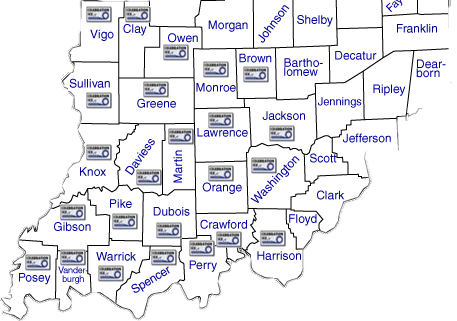 Dubois Ice Delivery — Service Map For Indiana In Jasper, IN