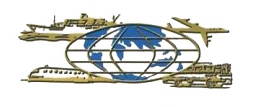 Logo raffigurante un globo circondato da vari mezzi di trasporto, tra cui navi, aerei, treni e camion.