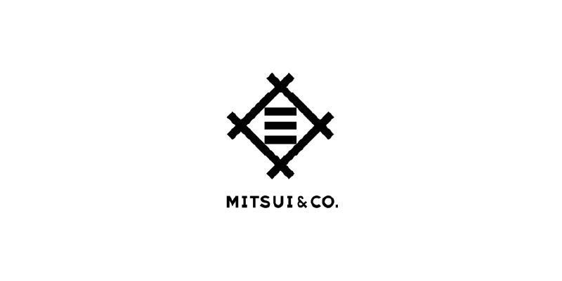 Logo of Mitsui & Co., featuring a diamond shape with horizontal lines and a symbol, with the company name below in black.
