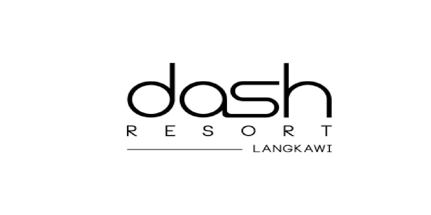 Logo for Dash Resort Langkawi, featuring