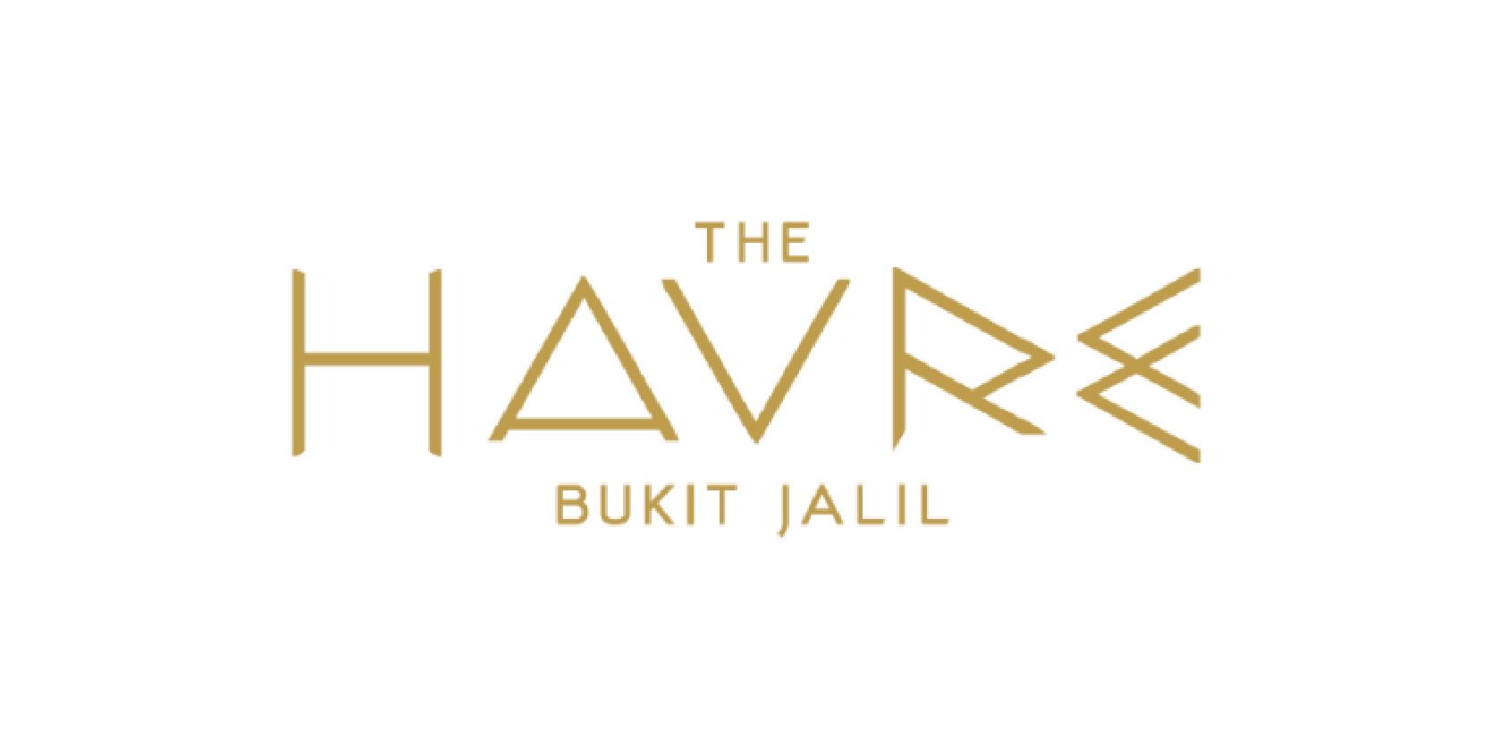 Logo for The Havre Bukit Jalil in gold on a white background.