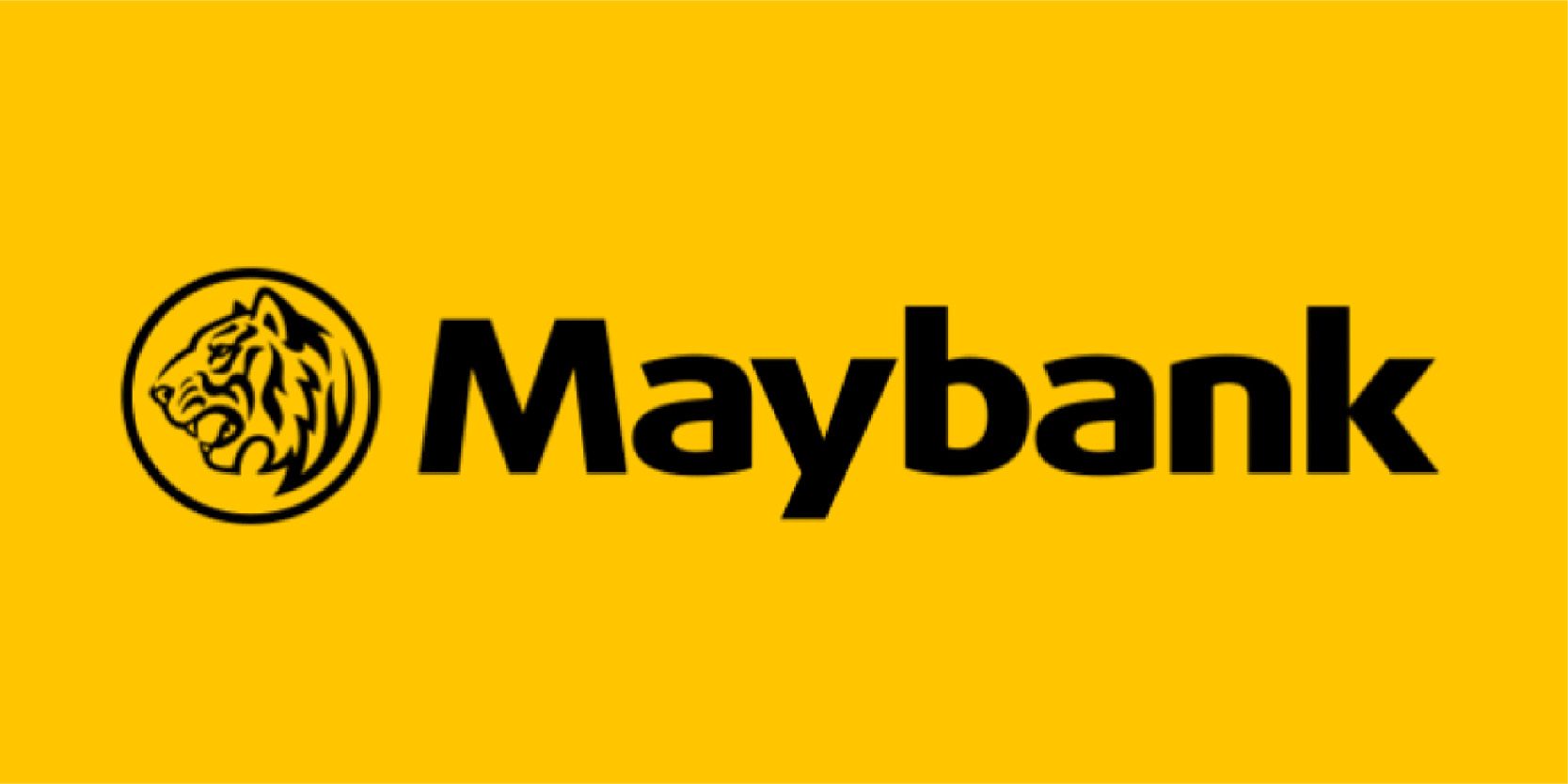 Maybank logo: black text