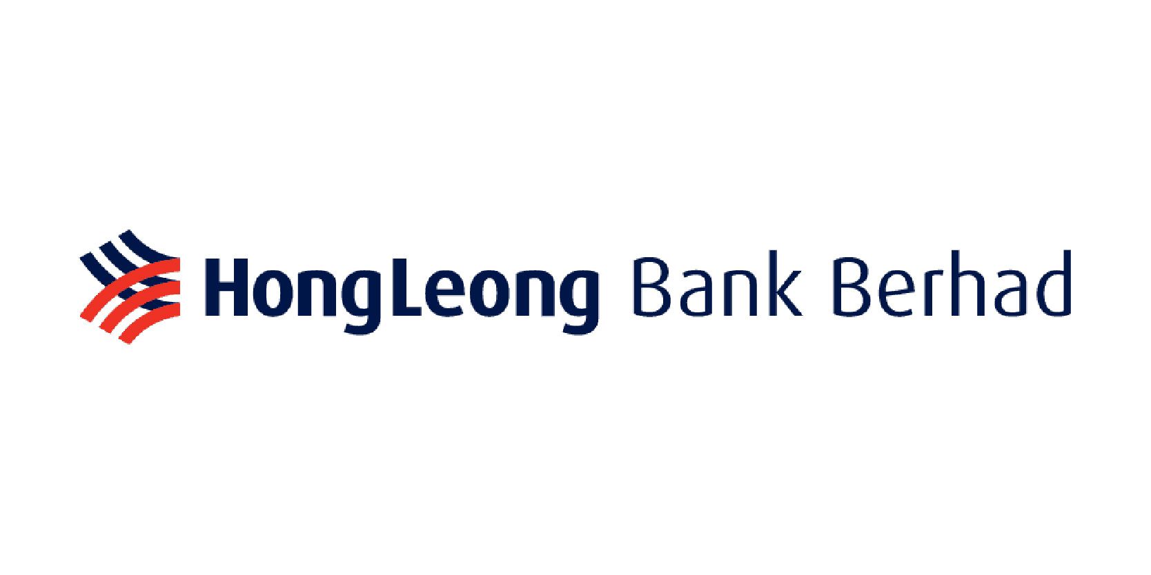 Hong Leong Bank Berhad logo: Text and stylized graphic in red and blue.