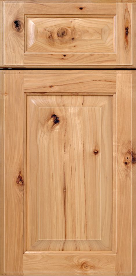 Wooden cabinet doors with visible wood grain and knots.