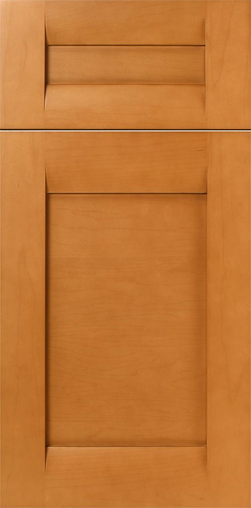 Wooden cabinet door with a light brown finish.