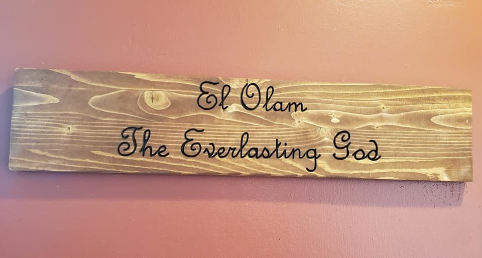 Wooden sign with
