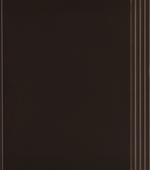 Dark brown vertical panel with thin, vertical lines on right.