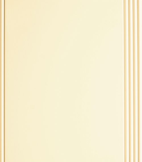 Cream-colored panel with vertical molded trim on the right and left sides.