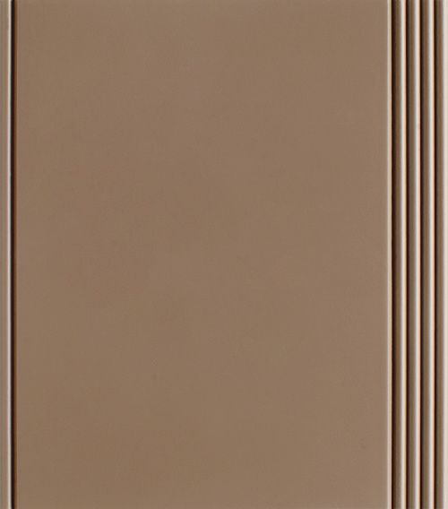 Brown panel with vertical grooves on right side.