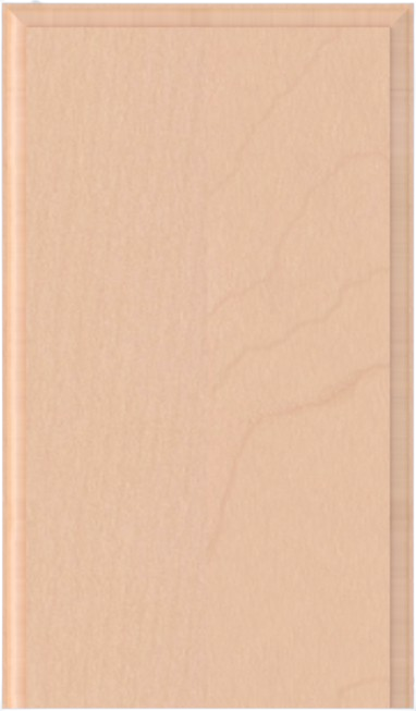 Light brown wood panel with a subtle grain and a raised border.