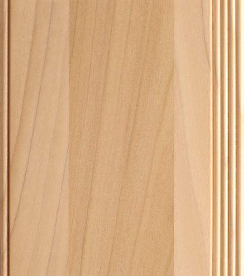 Light wood cabinet door, with central panel and grooved edge detail.