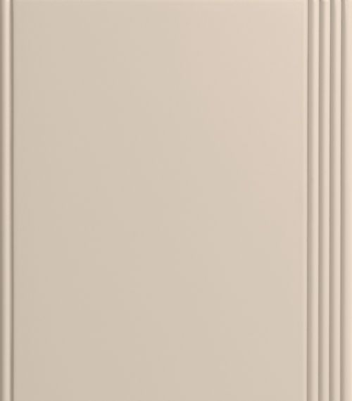 Cream-colored rectangular panel with vertical decorative lines on right and left edges.