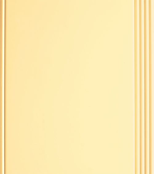 Beige panel with vertical ridged trim on the right side and smooth vertical edge on the left.