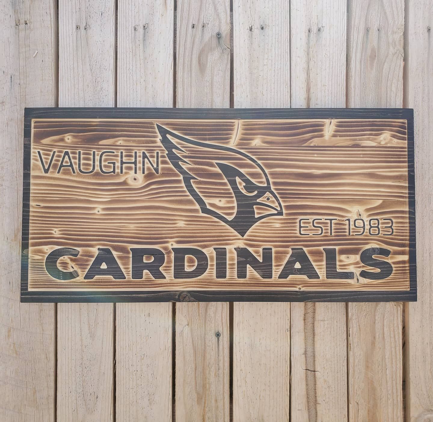 Wooden sign with