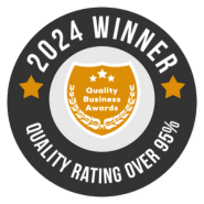 A 2024 winner quality business awards quality rating over 95 %