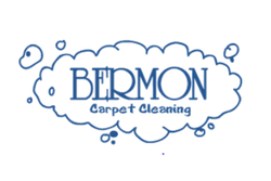 Blue "BEIRMON Carpet Cleaning" logo inside a cloud-like outline with bubbles.