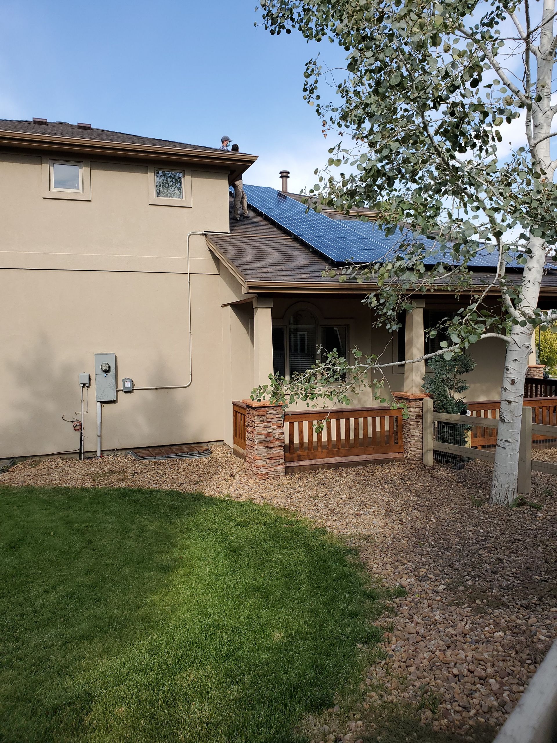 Solar panel installation.