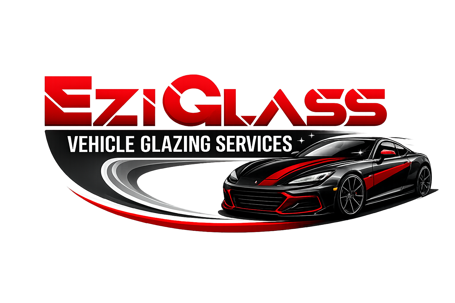 The EziGlass logo, Local Hereford windscreen and chip repair company, autoglass car glass and vehicle glazing glass services.