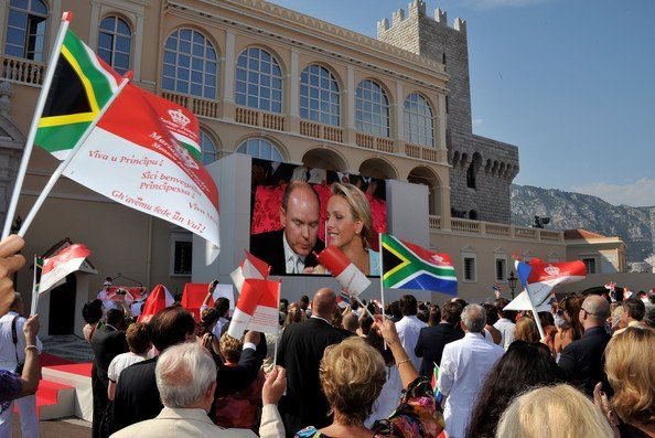 bandiere matrimonio Alberto di Monaco