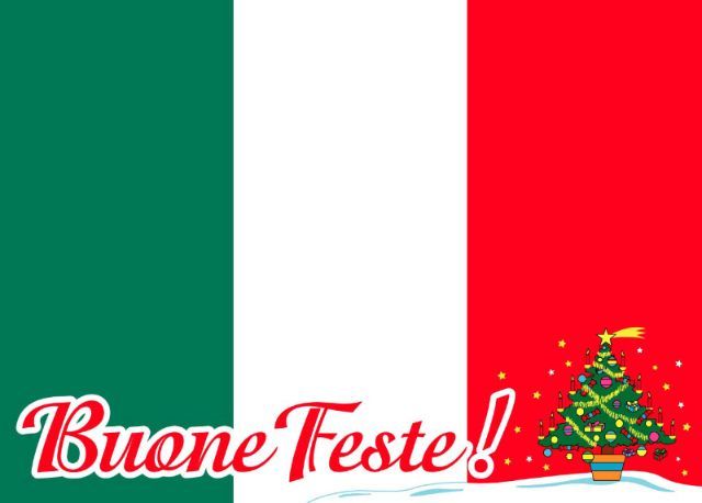 Italian Buone Feste flag