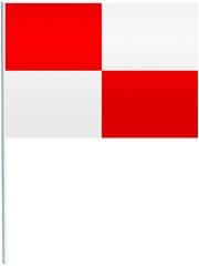 bandierina in polietilene bianca e rossa