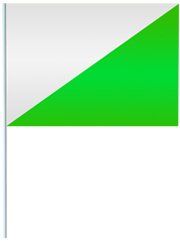 bandierina in polietilene bianca e verde