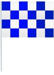 bandierina in polietilene scacchi bianchi e blu