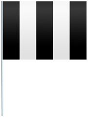 bandierina in polietilene righe bianche e nere