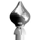 punta pennone in alluminio